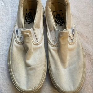 White Vans Slip on Women Size 8